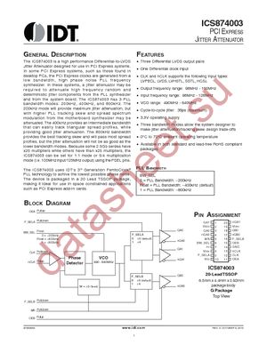 ICS874003AG-02LF datasheet  